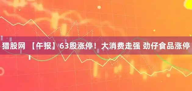 猎股网 【午报】63股涨停！大消费走强 劲仔食品涨停